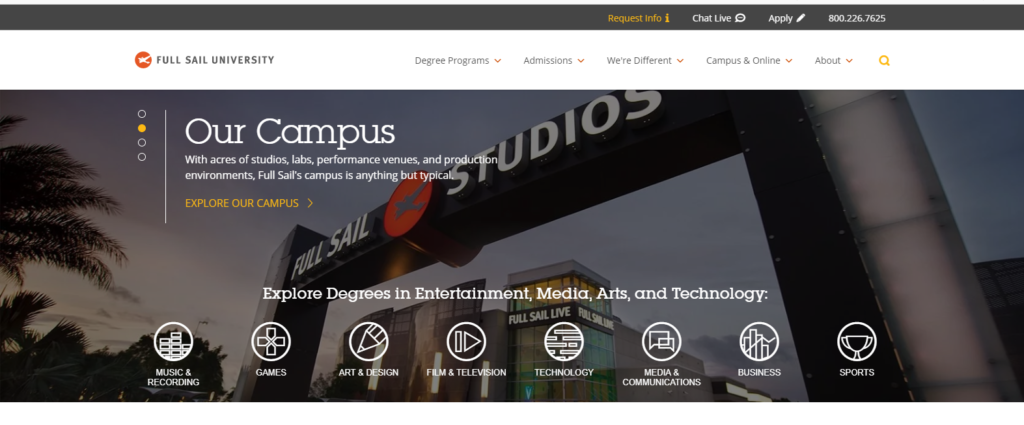 Full Sail University-marketing professionals-Online Marketing Florida