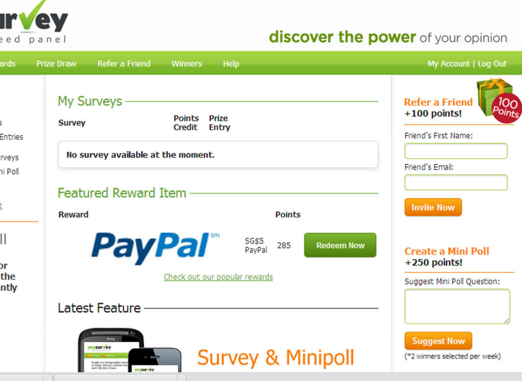 paid on-line surveys