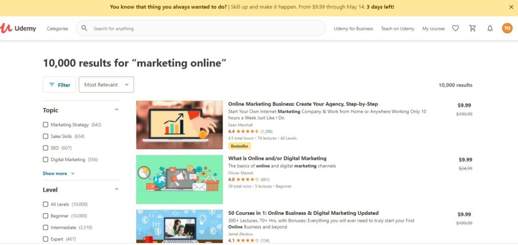 udemy online marketing